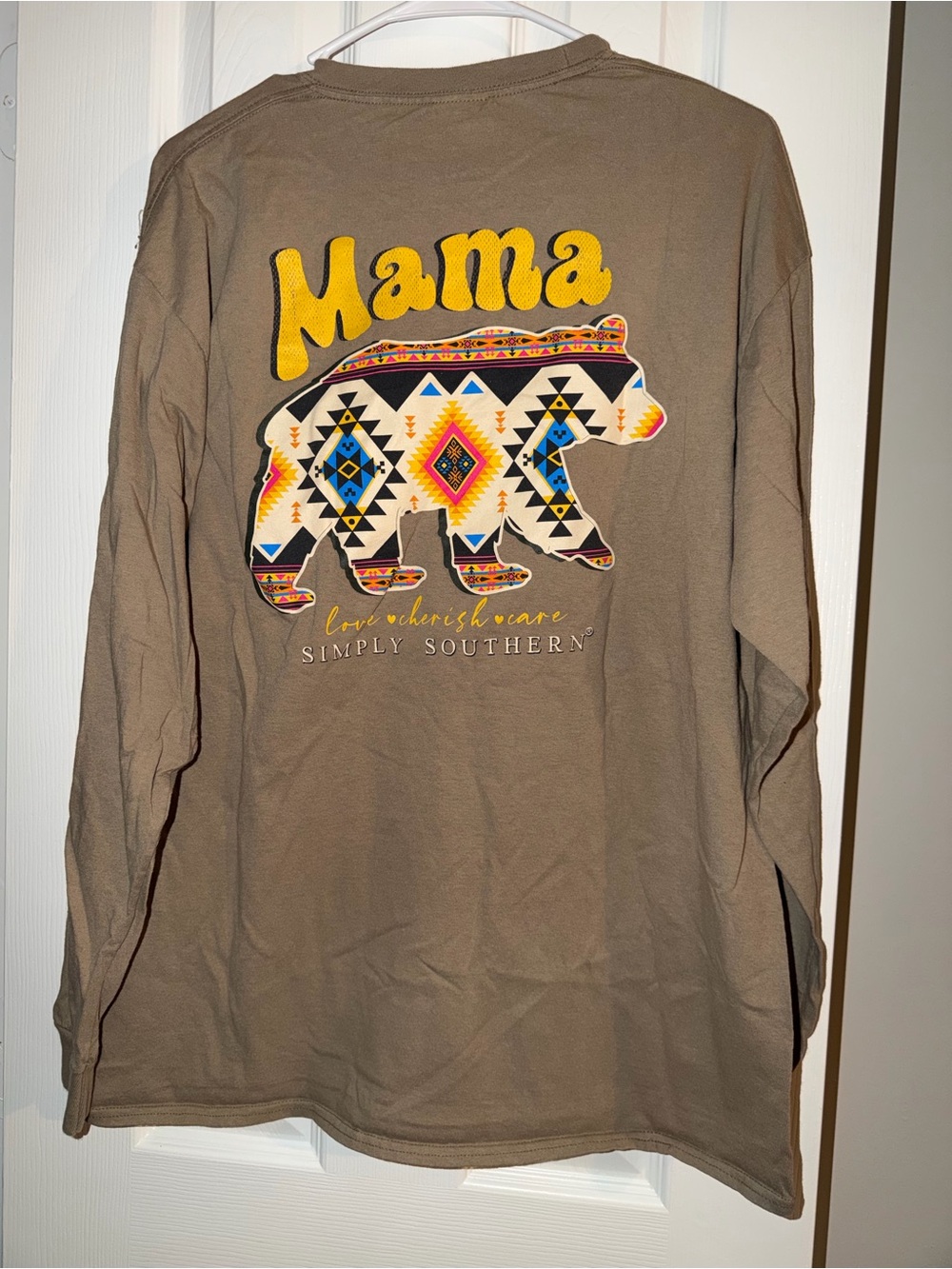 Simply Southern Brown MAMA Long Sleeve size L